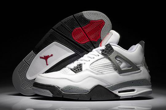 (image for) AIR JORDAN 4 Retro White Cement IB4171-100 Men's Shoes White Grey Red-46